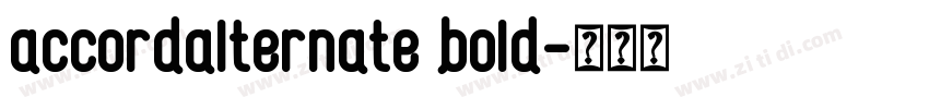 accordalternate bold字体转换